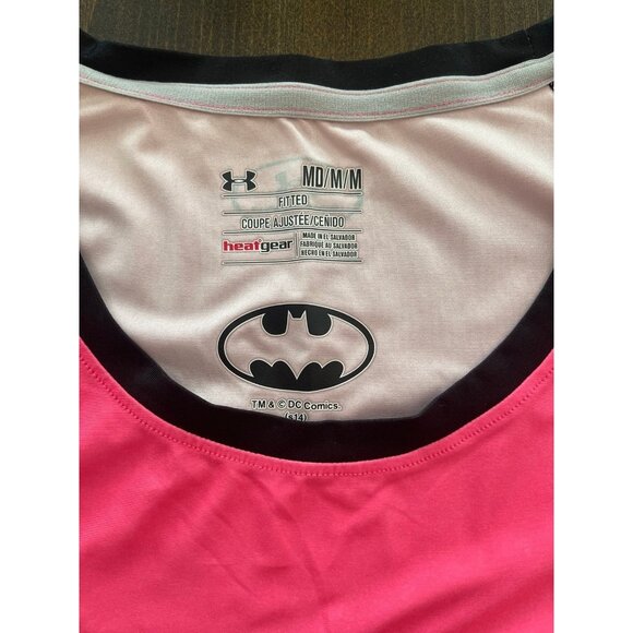 Under Armour Women’s Pink Batman Logo Long Sleeve Athletic Shirt Size medium - Picture 2 of 5